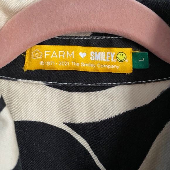 Farm Rio Smiley Black & White Denim Jumpsuit - Picture 6 of 9